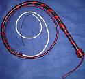 6ft Red and Black 12 plait Custom Classic American Bullwhip A